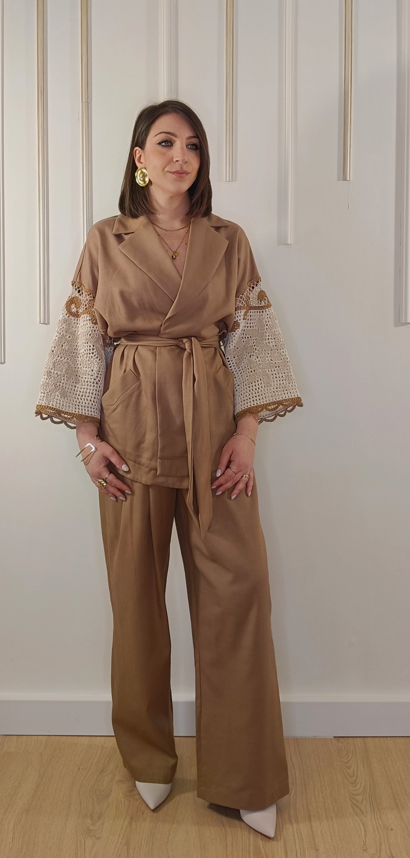 COORDINATO KIMONO TABACCO