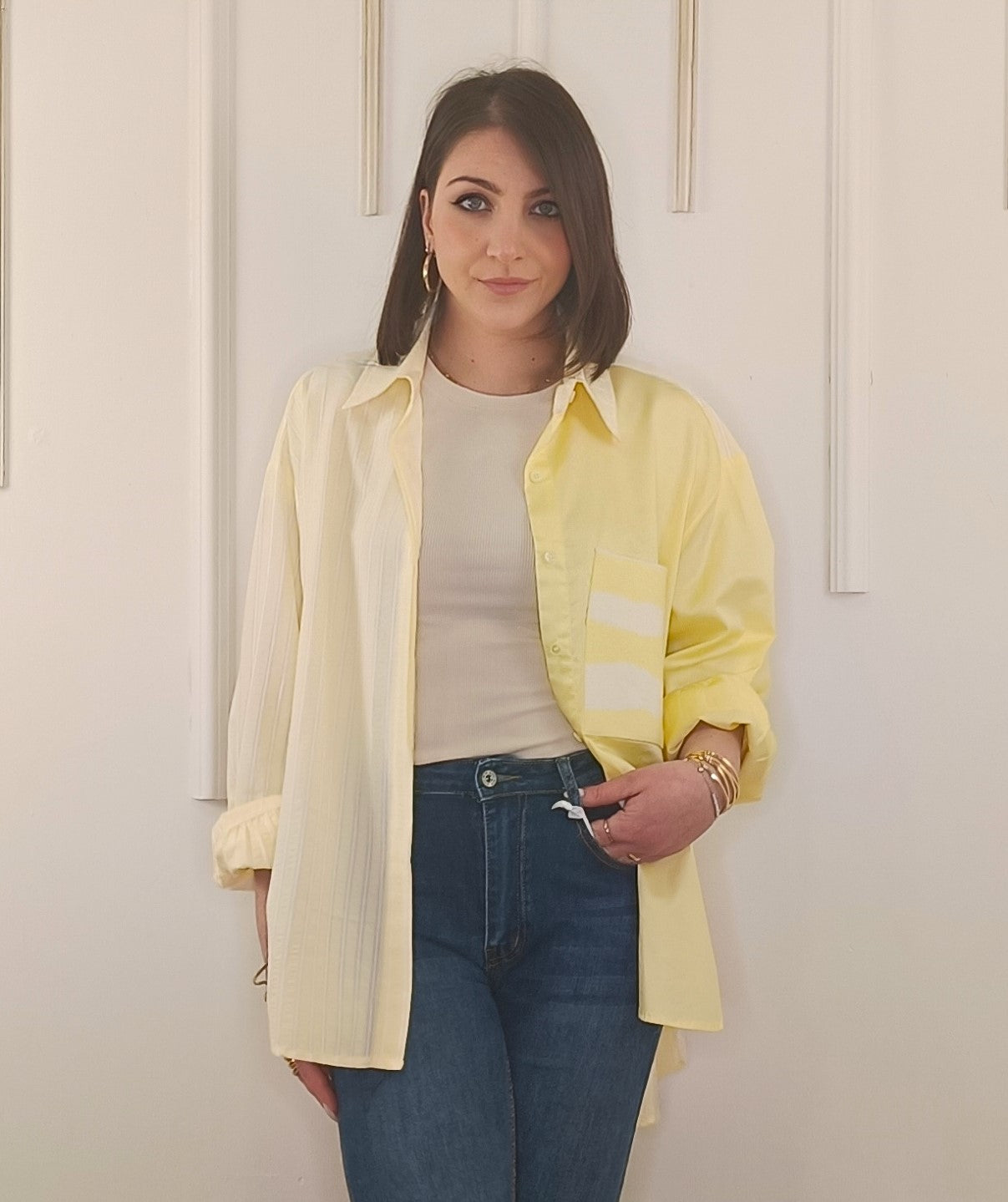 CAMICIA OVER GIALLA