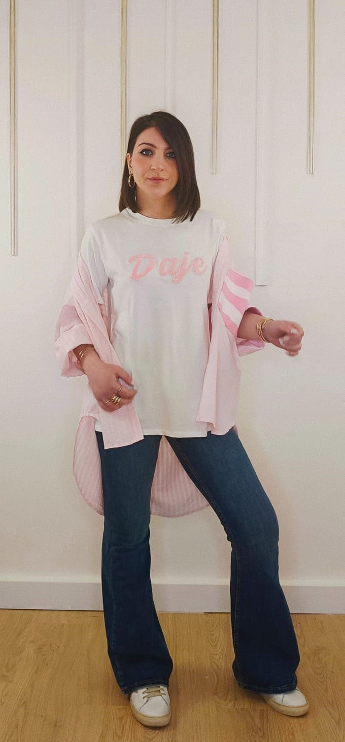 CAMICIA OVER ROSA