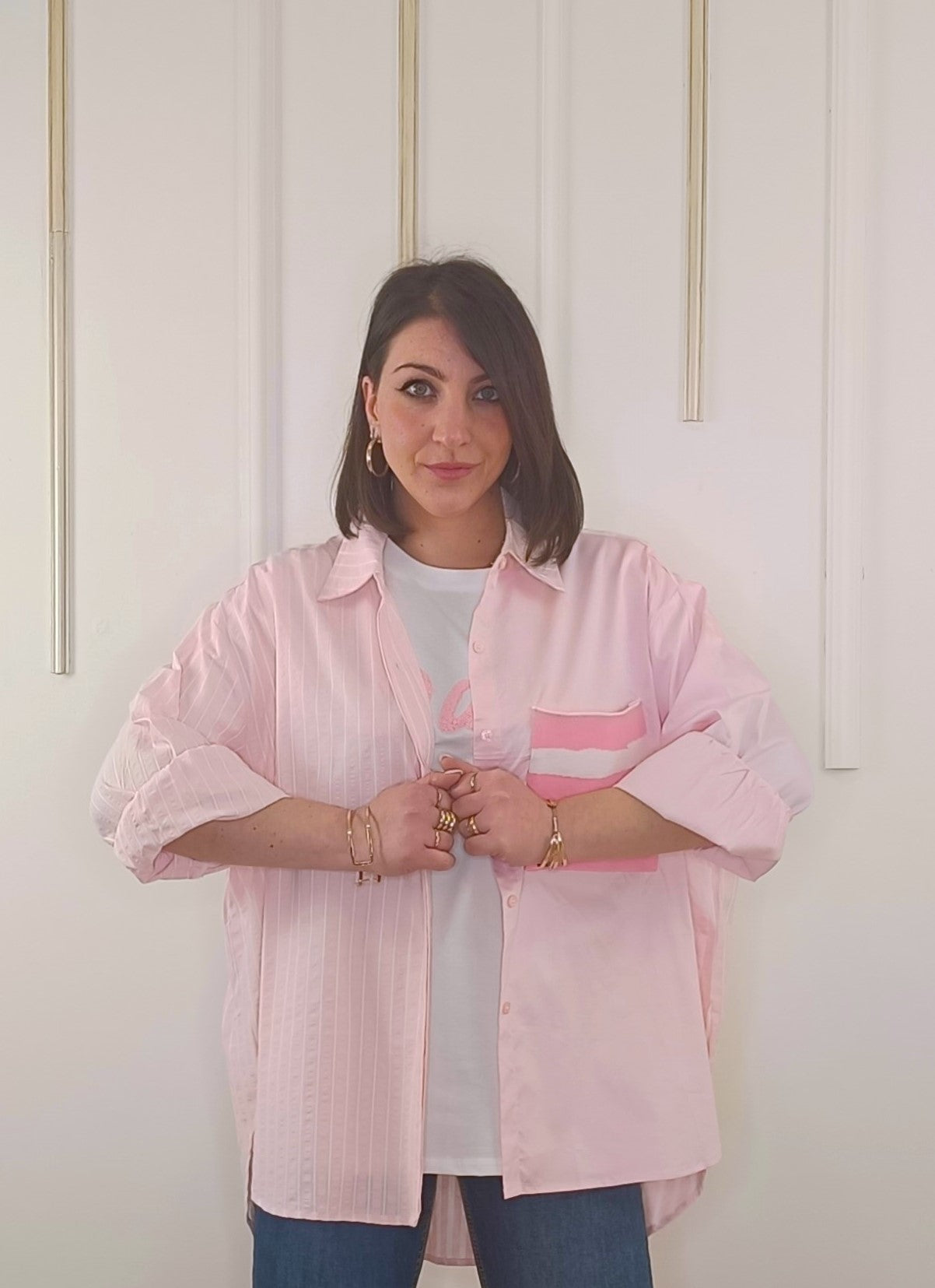 CAMICIA OVER ROSA
