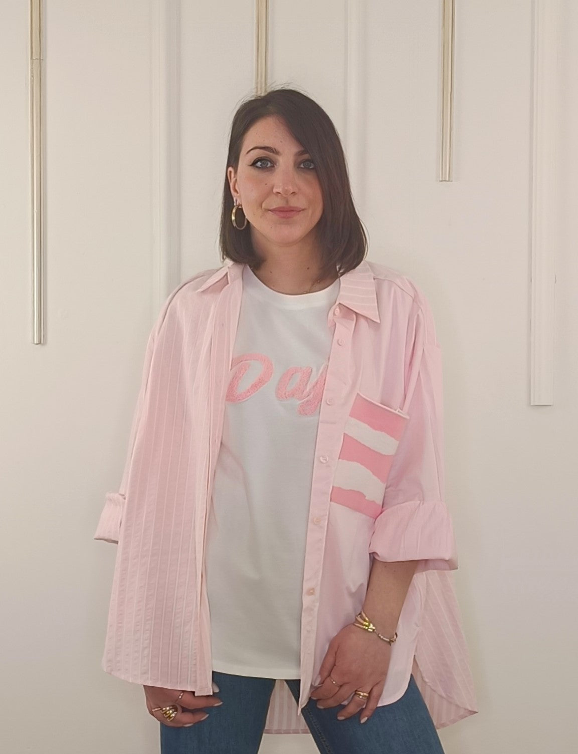 CAMICIA OVER ROSA