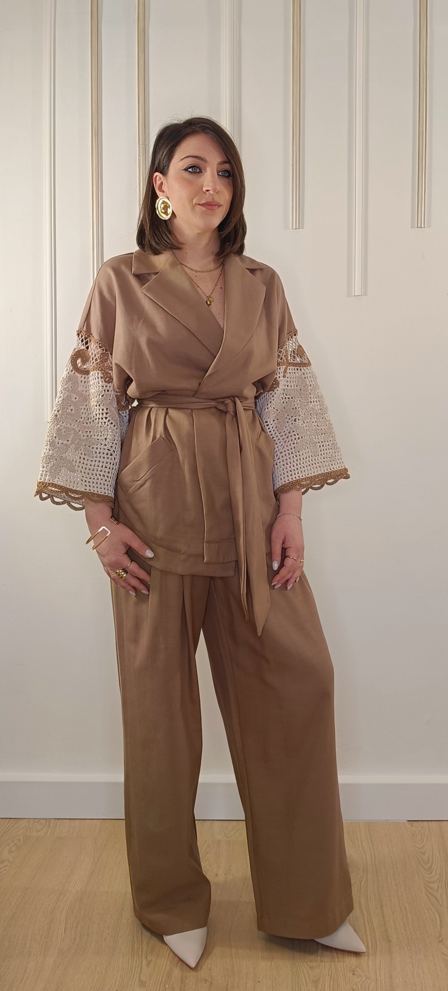 COORDINATO KIMONO TABACCO