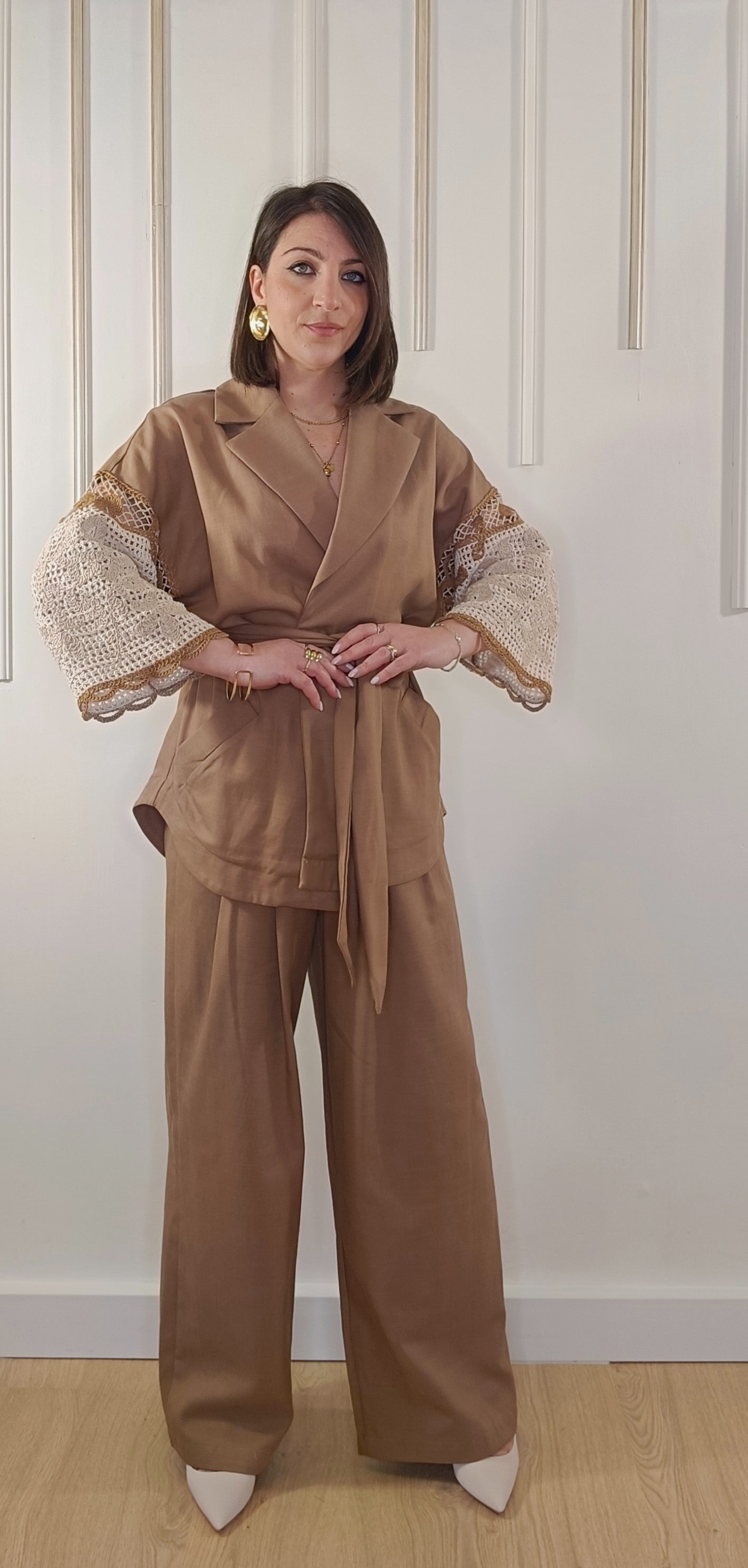 COORDINATO KIMONO TABACCO
