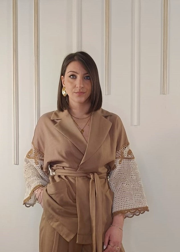COORDINATO KIMONO TABACCO