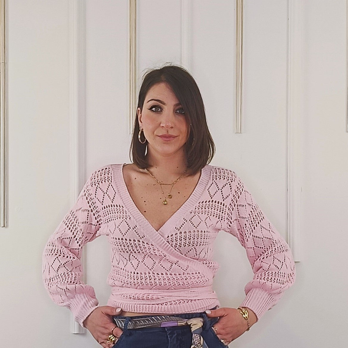INCROCIATINA FILO ROSA